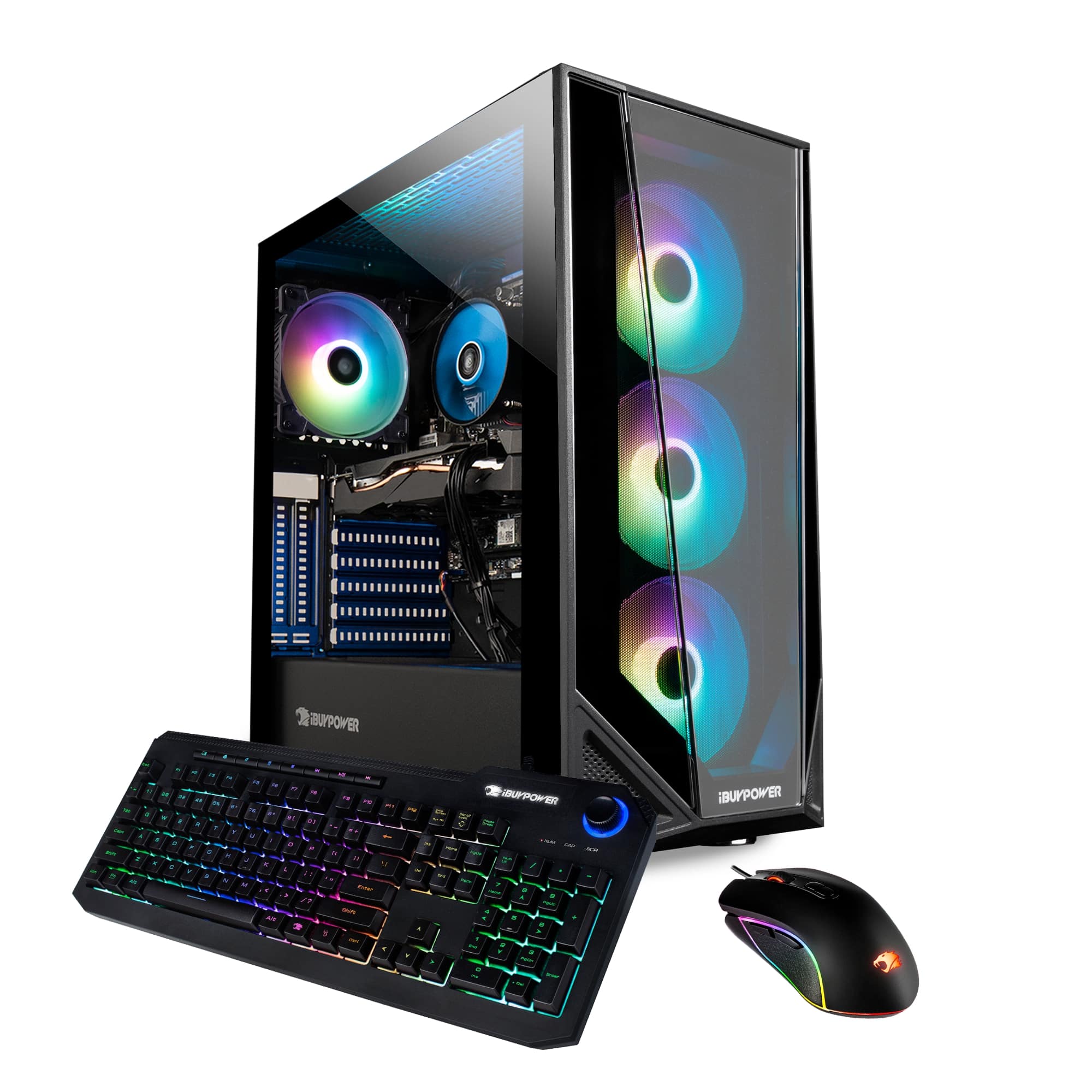 Front. iBUYPOWER - Trace MR Gaming Desktop - Intel i3 10105F 8 GB Memory - NVIDIA GeForce GT 1030 2GB - 480GB SSD.