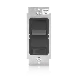 Leviton - Decora SureSlide 600 W Slide Dimmer Switch 1 pk - Black