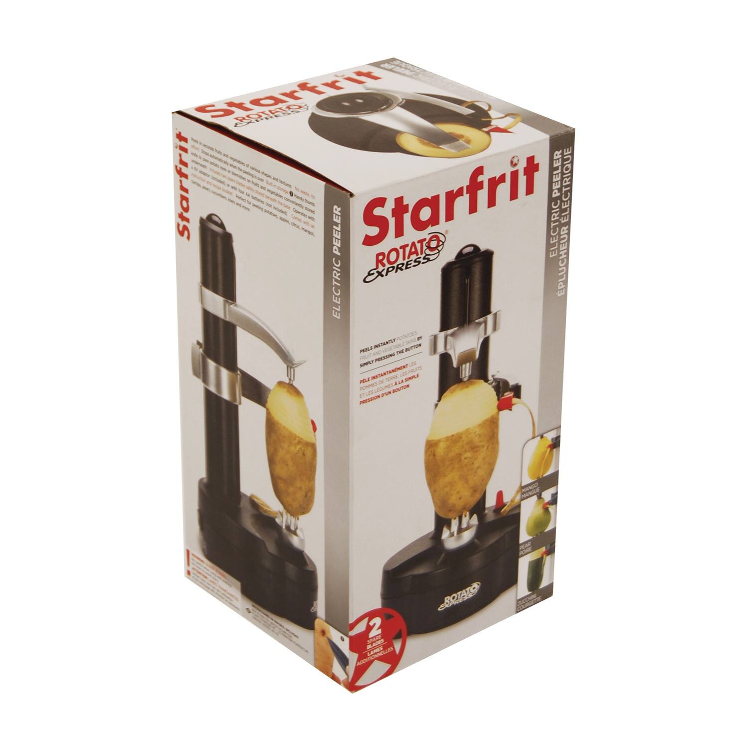 Starfrit  
ROTATO EXPRESS  
ELECTRIC PEELER  
ÉPLUCHEUR ÉLECTRIQUE  

Starfrit  
ROTATO EXPRESS  
ELECTRIC PEELER  
ÉPLUCHEUR ÉLECTRIQUE  

2 IN 1  
PEELER & GRATER  

PEELER  
ÉPLUCHEUR  

GRATER  
RÂPEUR  

PEELER  
ÉPLUCHEUR  

GRATER  
RÂPEUR  

PEELER  
ÉPLUCHEUR  

GRATER  
RÂPEUR  

PEELER  
ÉPLUCHEUR  

GRATER  
RÂPEUR  

PEELER  
ÉPLUCHEUR  

GRATER  
RÂPEUR  

PEELER  
ÉPLUCHEUR  

GRATER  
RÂPEUR  

PEELER  
ÉPLUCHEUR  

GRATER  
RÂPEUR  

PEELER  
ÉPLUCHEUR  

GRATER  
RÂPEUR  

PEELER  
ÉPLUCHEUR  

GRATER  
RÂPEUR  

PEELER  
ÉPLUCHEUR  

GRATER  
RÂPEUR  

PEELER  
ÉPLUCHEUR  

GRATER  
RÂPEUR  

PEELER  
ÉPLUCHEUR  

