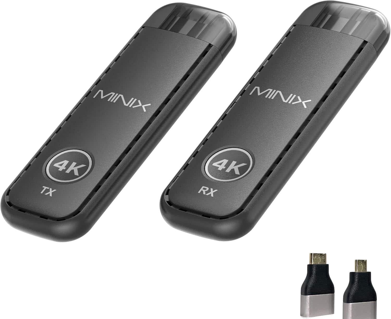 MINIX - H4K Wireless HDMI Transmitter, 4K Decode Receiver, 1080P@60Hz Plug&Play, 5G+2.4G HDMI Extender, Low Latency for Laptop - Black