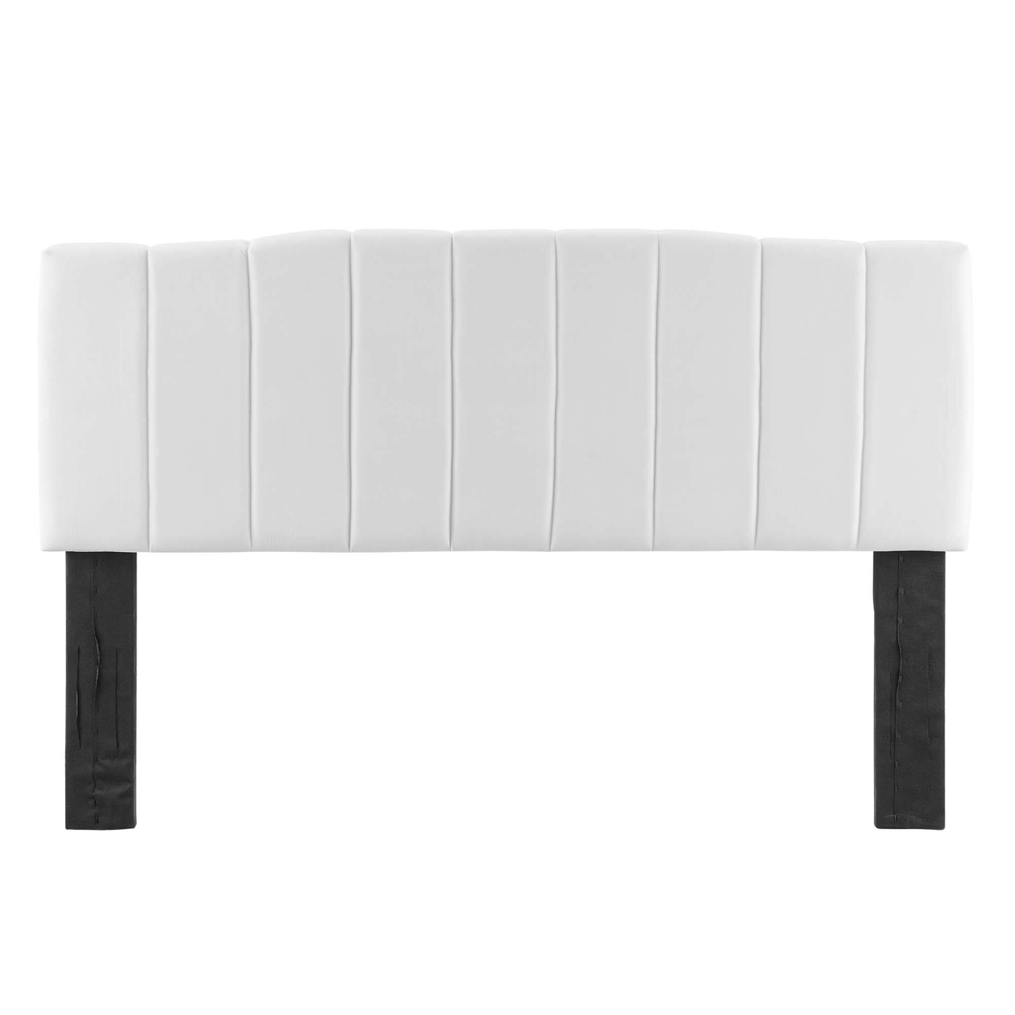 Alt View 1. Modway - Camilla Channel Tufted Performance Velvet Full/Queen Headboard by Modway - White.