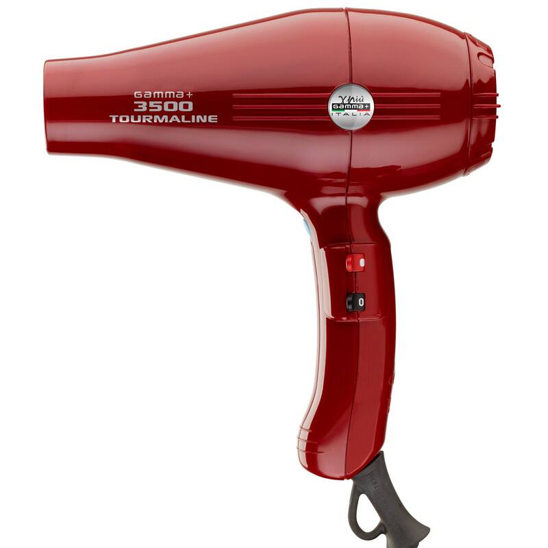 Gamma+ - 3500 Professional Tourmaline Power Ionic 6-Heat/Speed Hair Dryer - Red