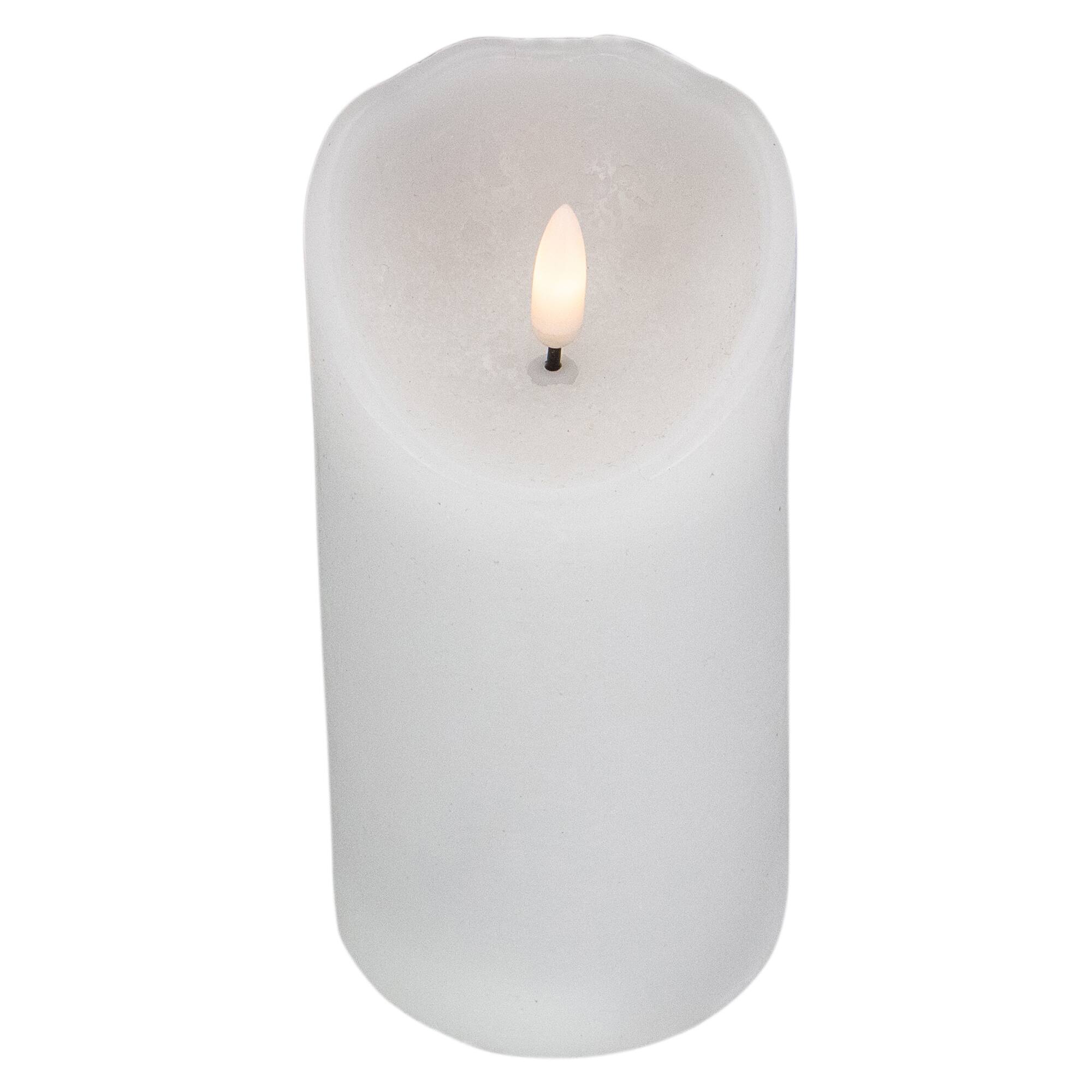 Alt View 2. Northlight - LED Flameless Pillar Christmas Candle - 6" - White - White.