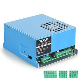 VEVOR - CO2 Laser Power Supply, 40W, Power Supply for 40W Laser Tube, Constant Current Protection, Open Circuit Protection - Blue
