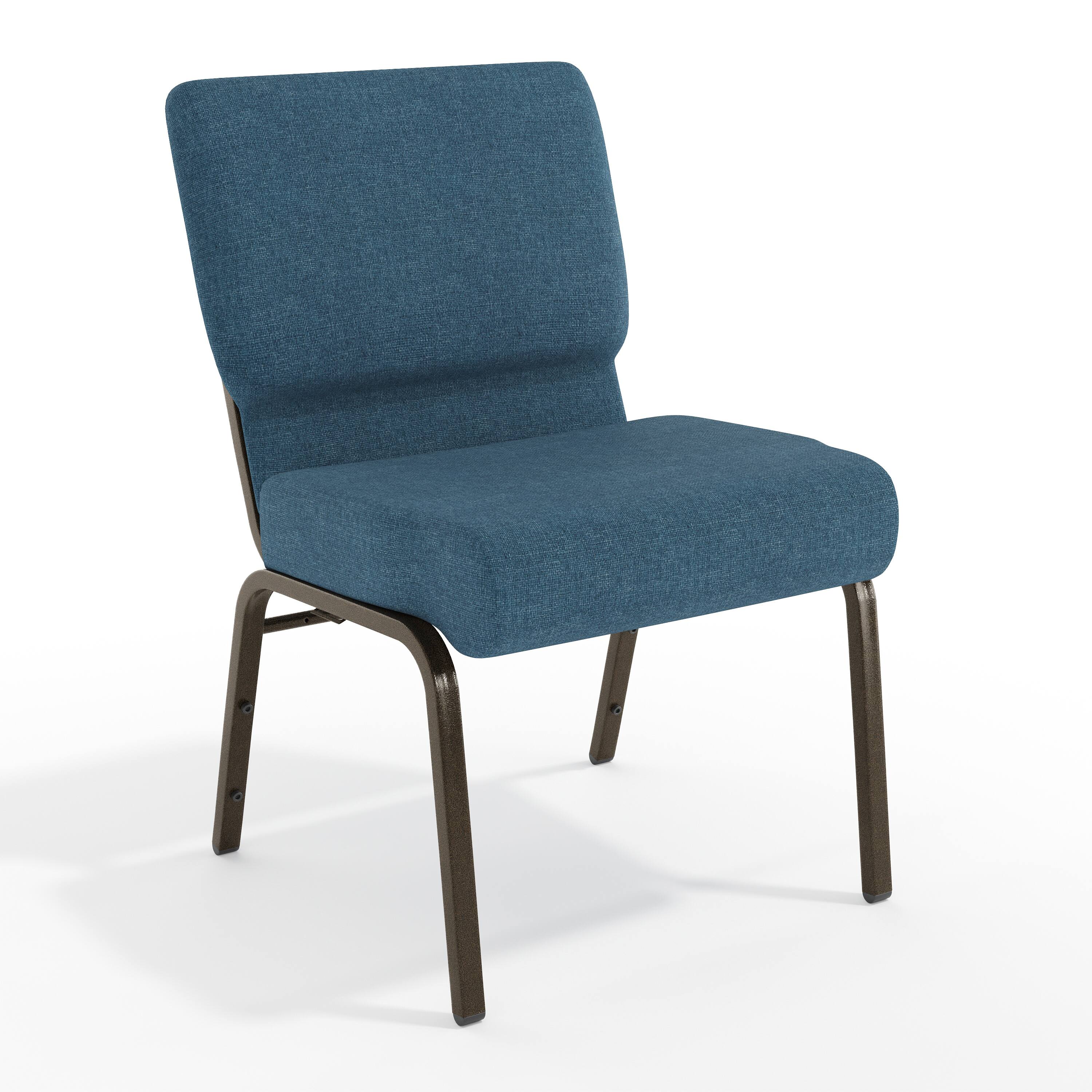 Blue Fabric/Gold Vein Frame