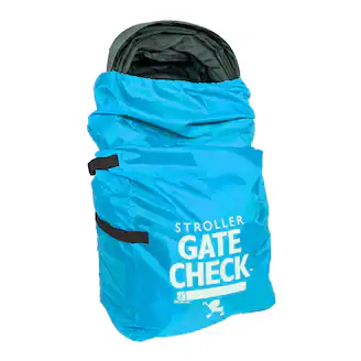 J.L. Childress Gate Check Bag for Single & Double Strollers, Neon Blue.