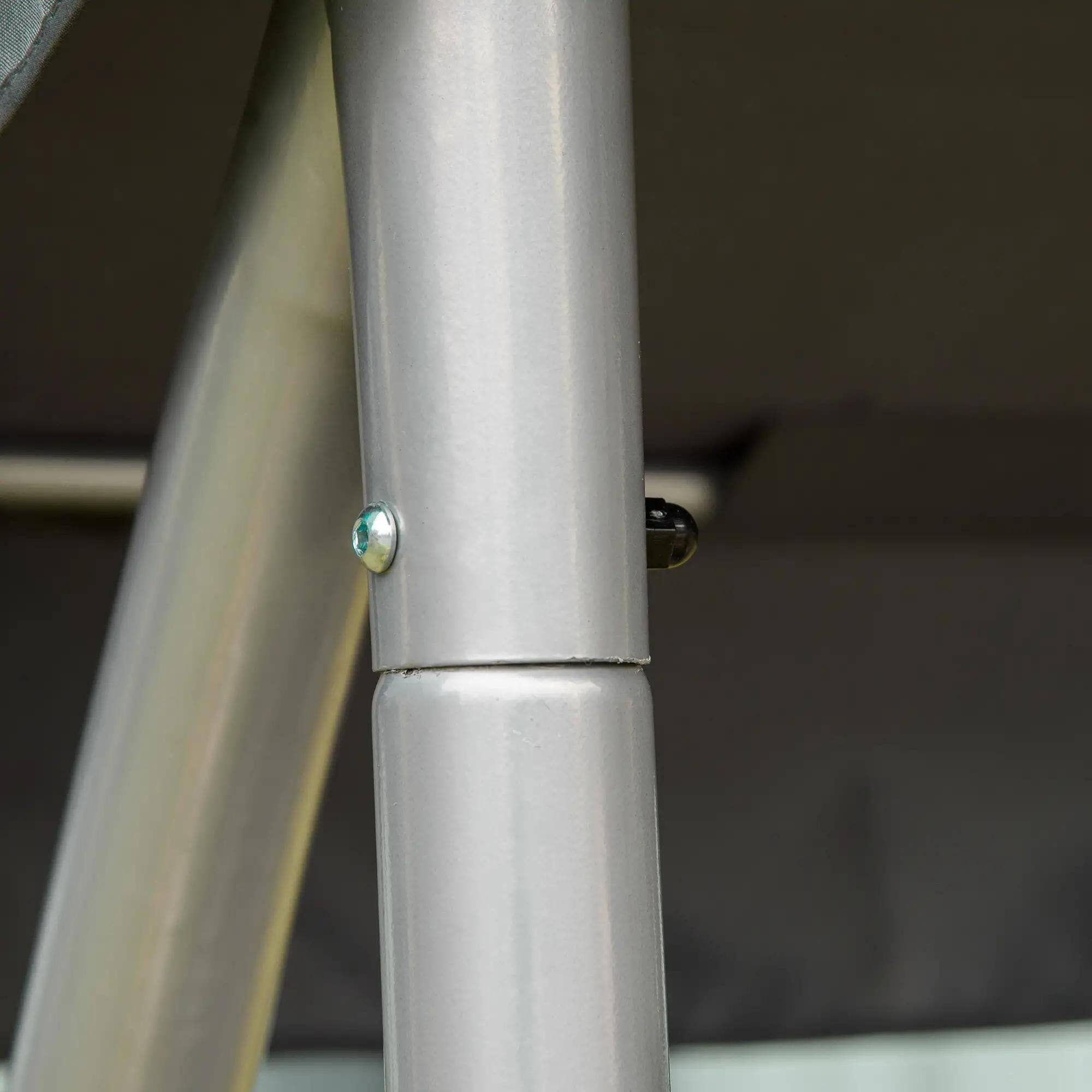 Alt View 2. Resenkos - Resenkos 3-Seat Swing Chair, Patio Glider With Adjustable Canopy, Breathable Seat, Steel Frame, Garden, Light Gray.