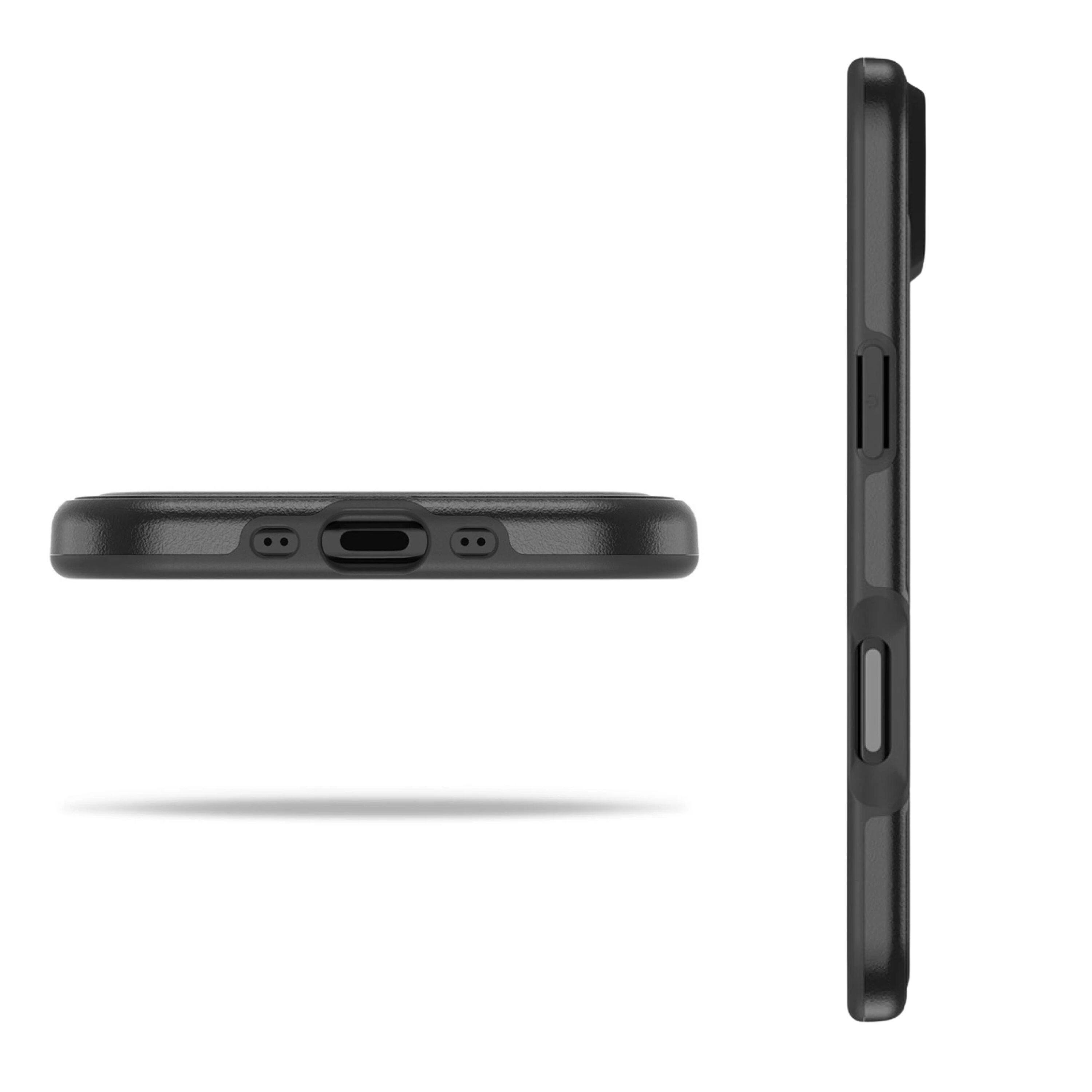 Left. Kitcheniva - Wireless Magnetic Charging Compatible Case For iPhone 17 Air - Black.