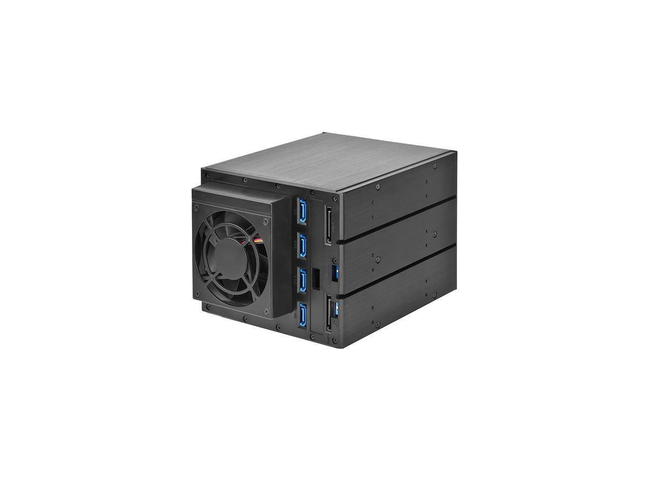 Alt View 5. SilverStone - Three 5.25" device bay to four 3.5" SAS-12G / SATA 6Gbit/s trayless hot-swap cage.