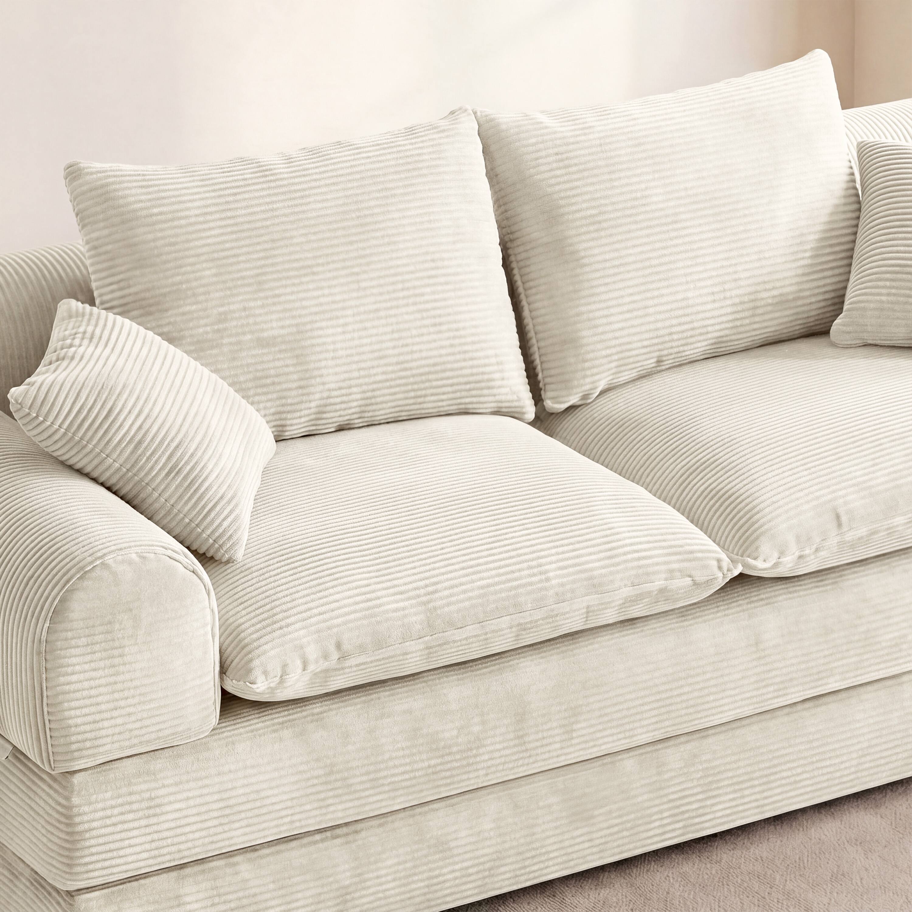 Angle. Vipbear - 79.13" Convertible Sleeper Sofa Bed,5-in-1 Folding Boneless Futon Couch with Storage Pockets, 2-Seater Loveseat - Off-white.