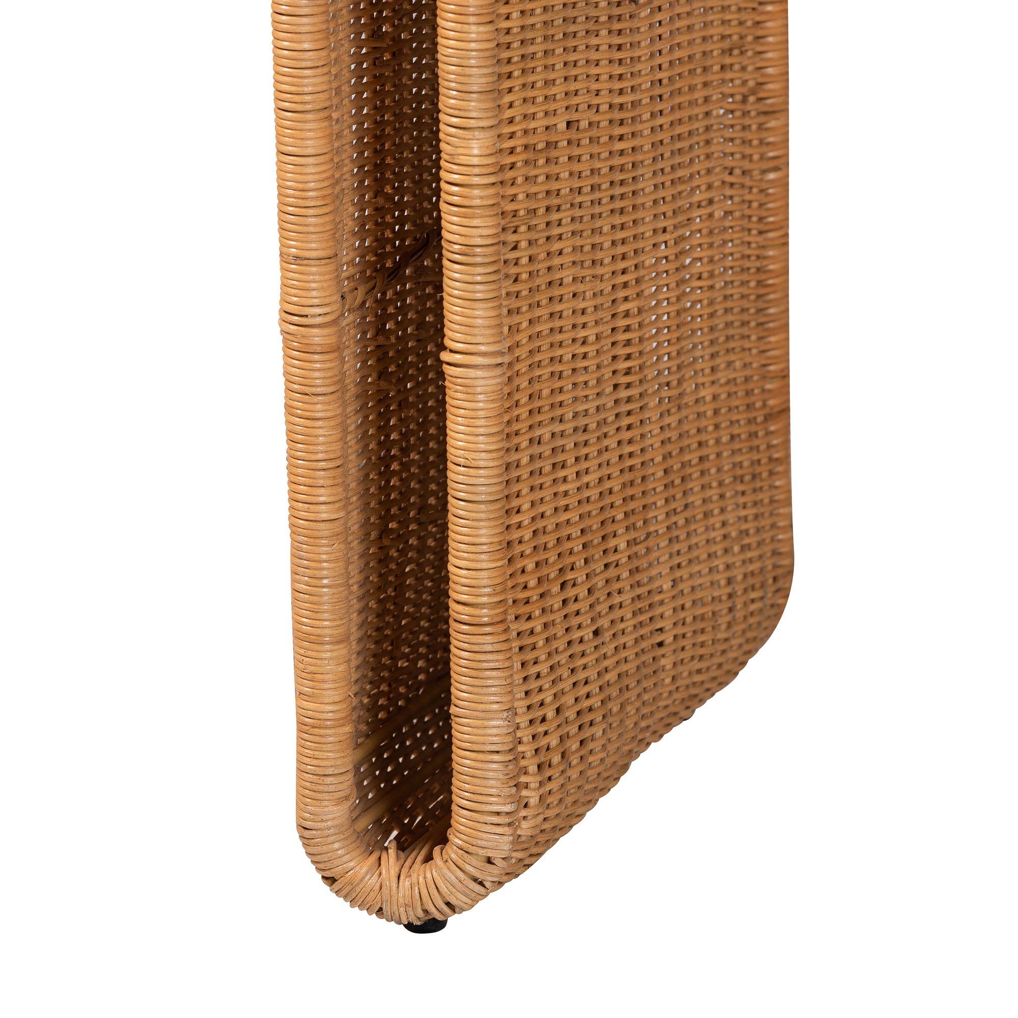 Back. bali & pari - Nevada Bohemian Rattan Console Table - Light Honey.