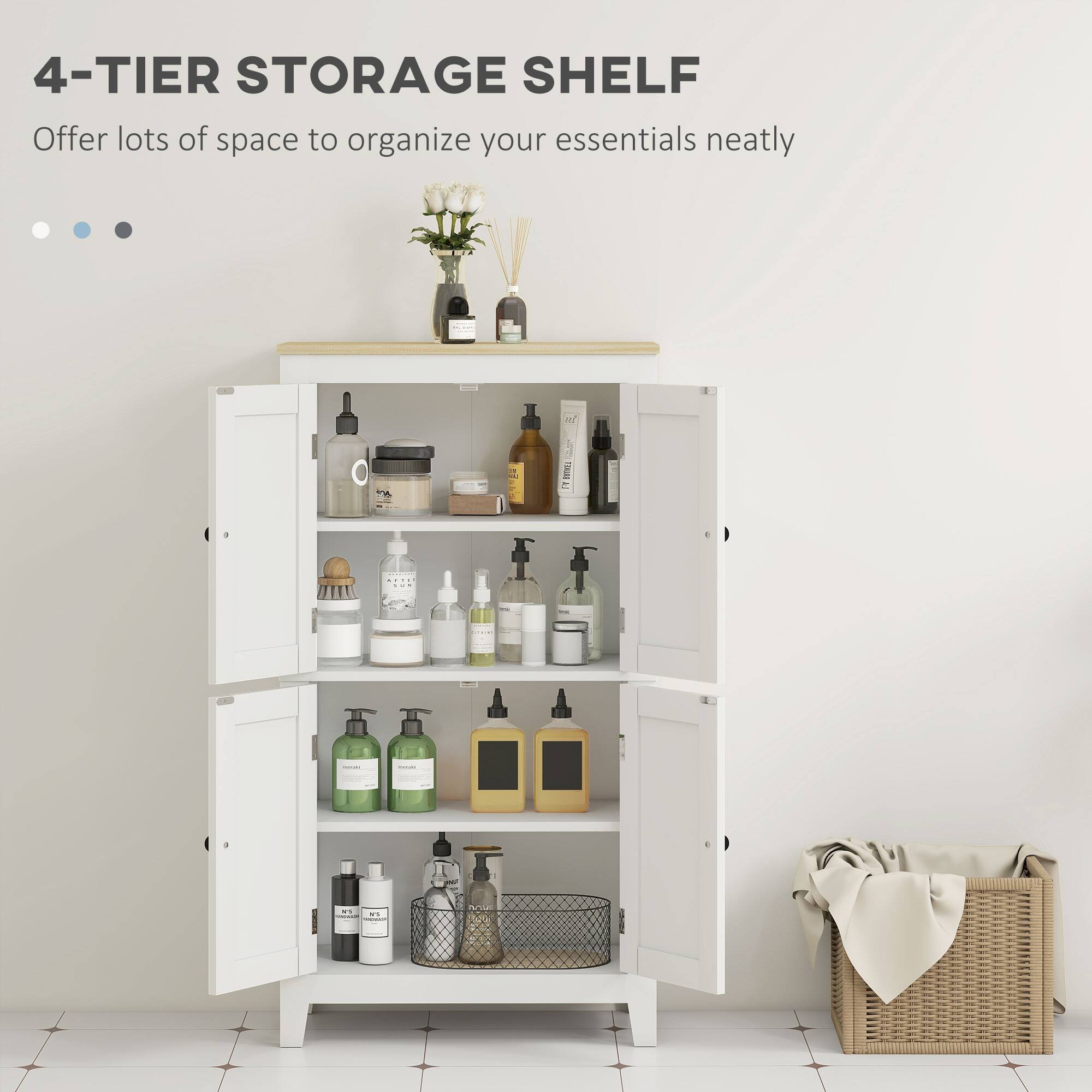 4-TIER STORAGE SHELF  
Offer lots of space to organize your essentials neatly