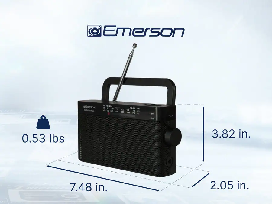 Emerson AM/FM/WB Radio Black ER-7004 - Best Buy