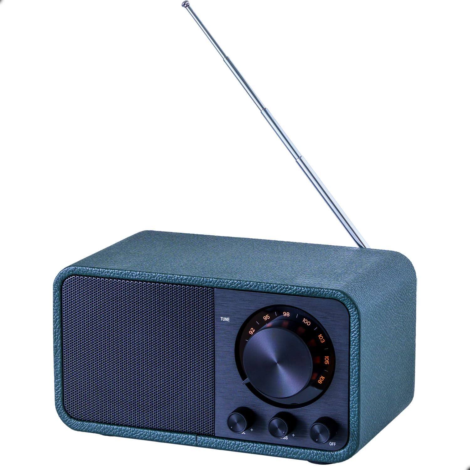 Stamp n Camp FM Radio with Bluetooth Retro Bluetooth Speaker