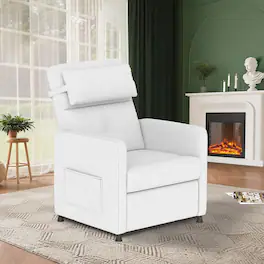 Acekool - Recliner Chair Electric Reclining Sofa Adjustable Power Recliner Lazy Chair Home Theater Seating - White