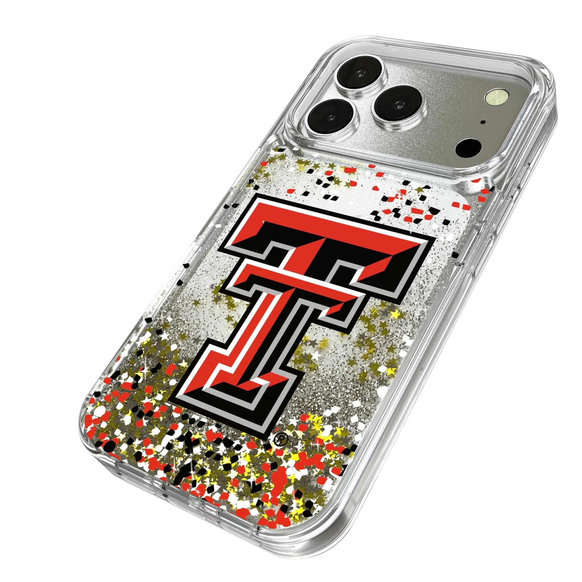 Alt View 1. Keyscaper - Texas Tech Red Raiders iPhone Glitter Confetti Design Case - 16 Pro Max - Multicolor.