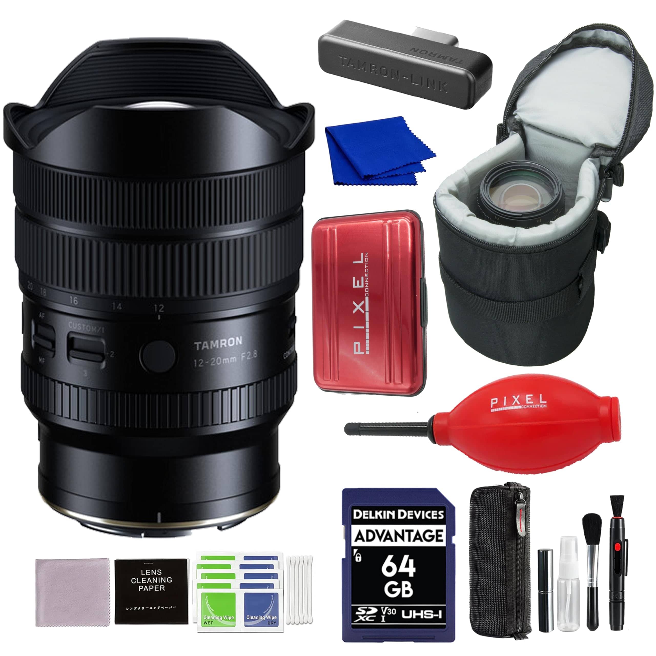 Bundle - Tamron - 12-20mm f/2.8 Lens for Nikon Z with Lens Case (LC4), TAMRON-LINK & More | AFA084Z700 | 12-20mm Z Mount - Black