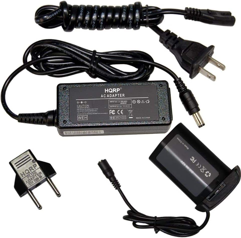 HQRP - AC Adapter Kit for Canon ACK-E4 ACKE4 EOS-1D Mark III, EOS-1Ds Mark III, EOS-1D X, EOS-1D C, EOS-1D Mark IV Camera