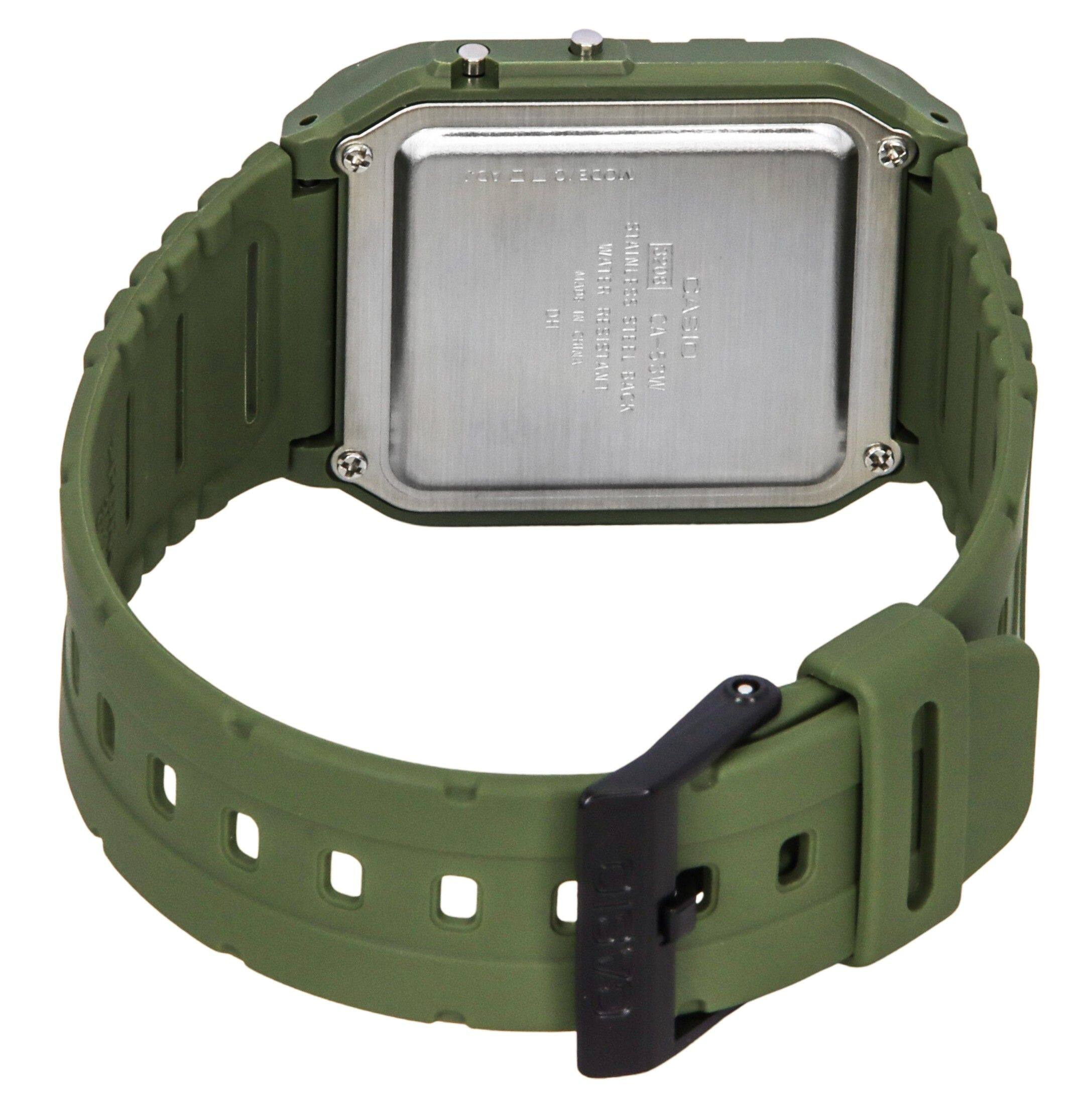 Sure, here is the corrected and grouped text from the image:

```
C. ECKDA
CASIO
WATER RESIST 5BAR
WR 50M
ANALOG-DIGITAL
PH
PH
SUNLIGHT
DIGITAL
```

This text is likely found on the back of the watch case.