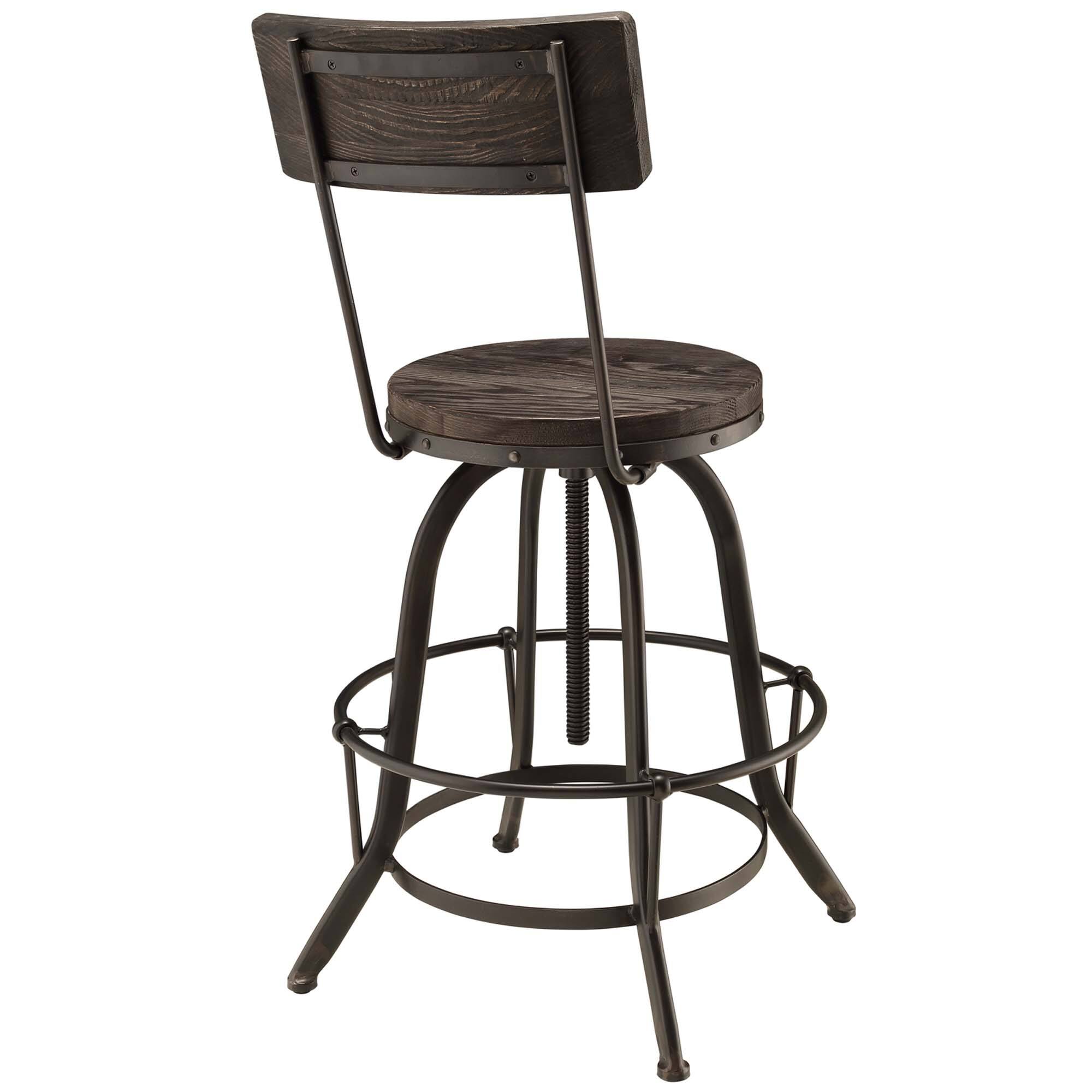 Alt View 1. Modway - Procure Wood Bar Stool by Modway - Black.