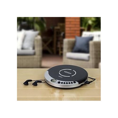 Alt View 1. Jensen - Compact Bluetooth CD Player CD-R/RW FM Radio Bass Boost Antiskip Protection LCD Display Programmable Memory - Black.