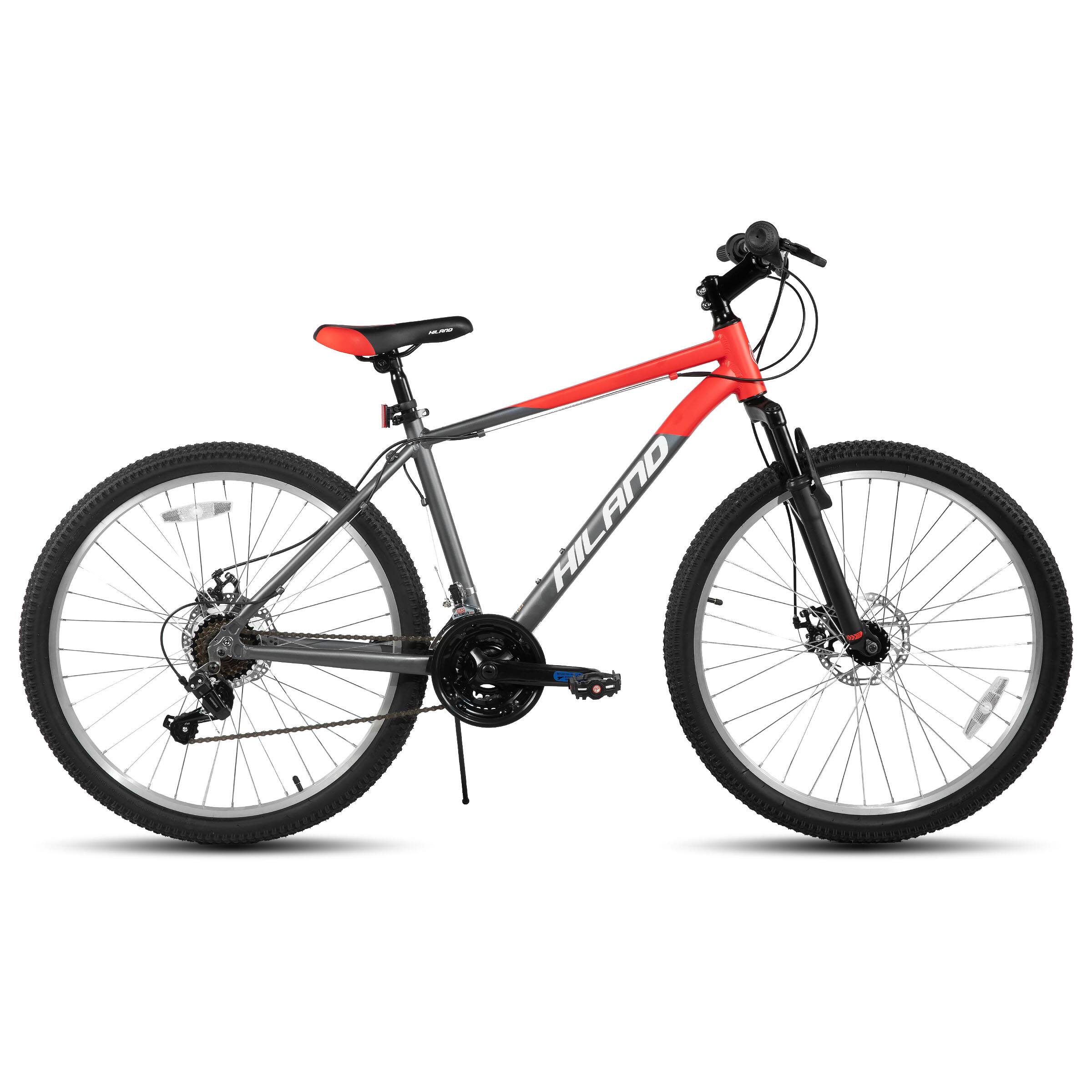 Alt View 5. HILAND - HILAND H200 26 Inch Mountain Bike with 18-Speed for Men Women, Suspension Fork, Aluminum Frame MTB Bicycle, Orange - Orange.