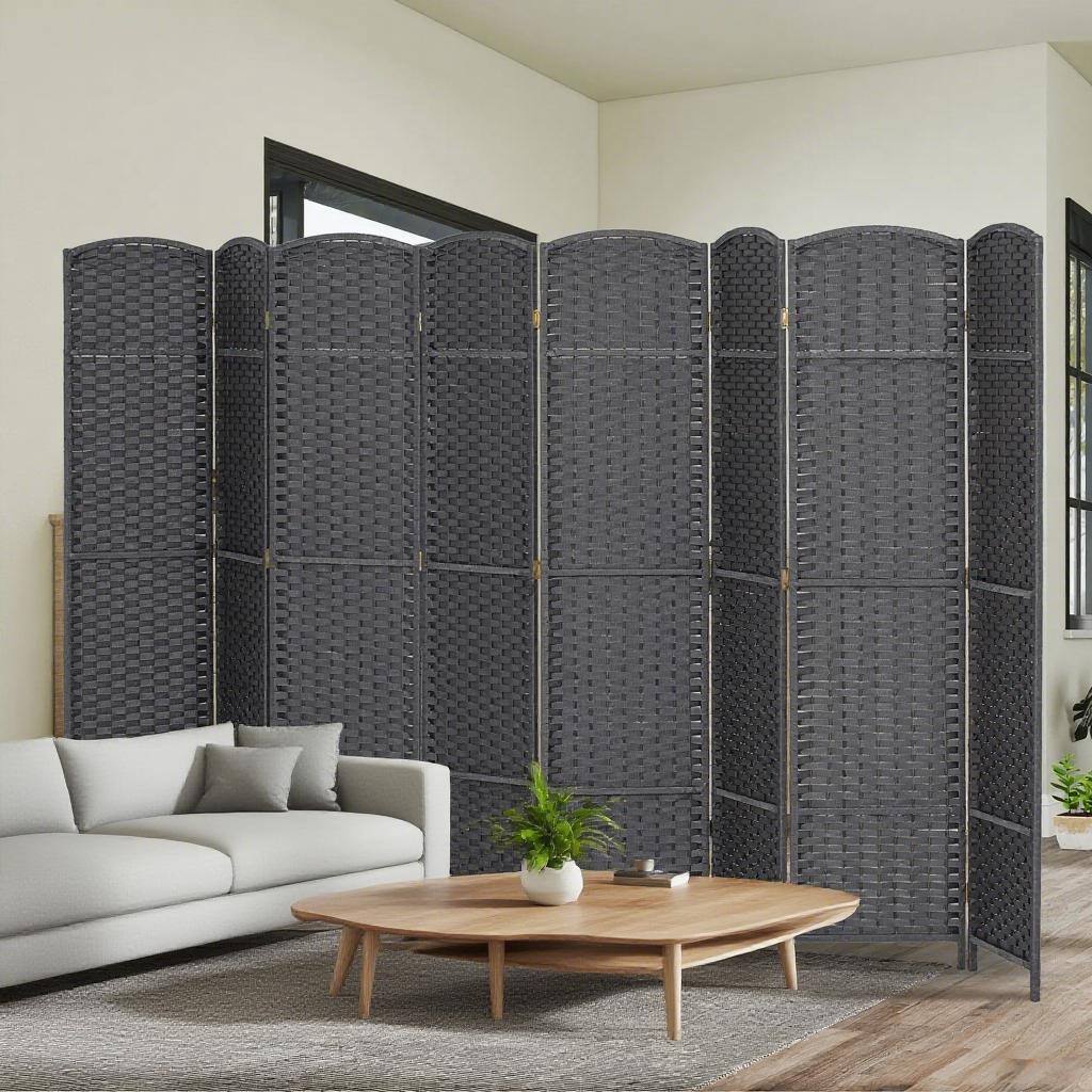 Alt View 2. COWLOWN - 8 Panel Folding Room Divider Privacy Screen Freestanding for Living Room and Bedroom - Natural.