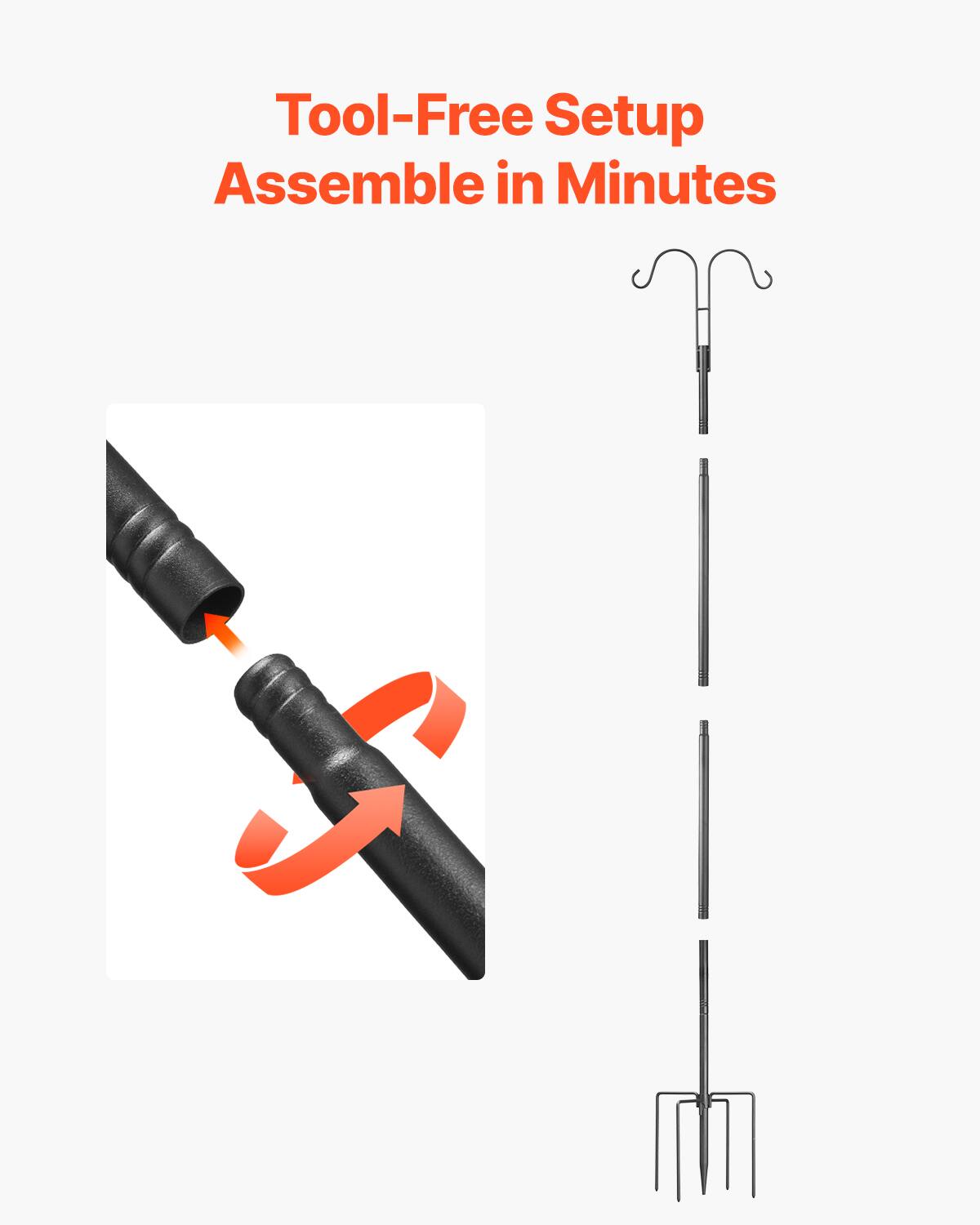 Tool-Free Setup  
Assemble in Minutes