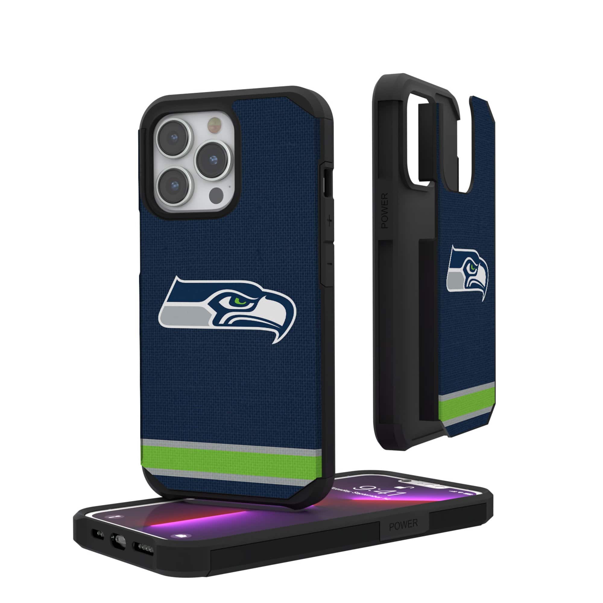 Keyscaper - NFL - Seattle Seahawks iPhone Rugged Stripe Design Case - 12 mini/13 mini - Multicolor price history on PriceWatchPro