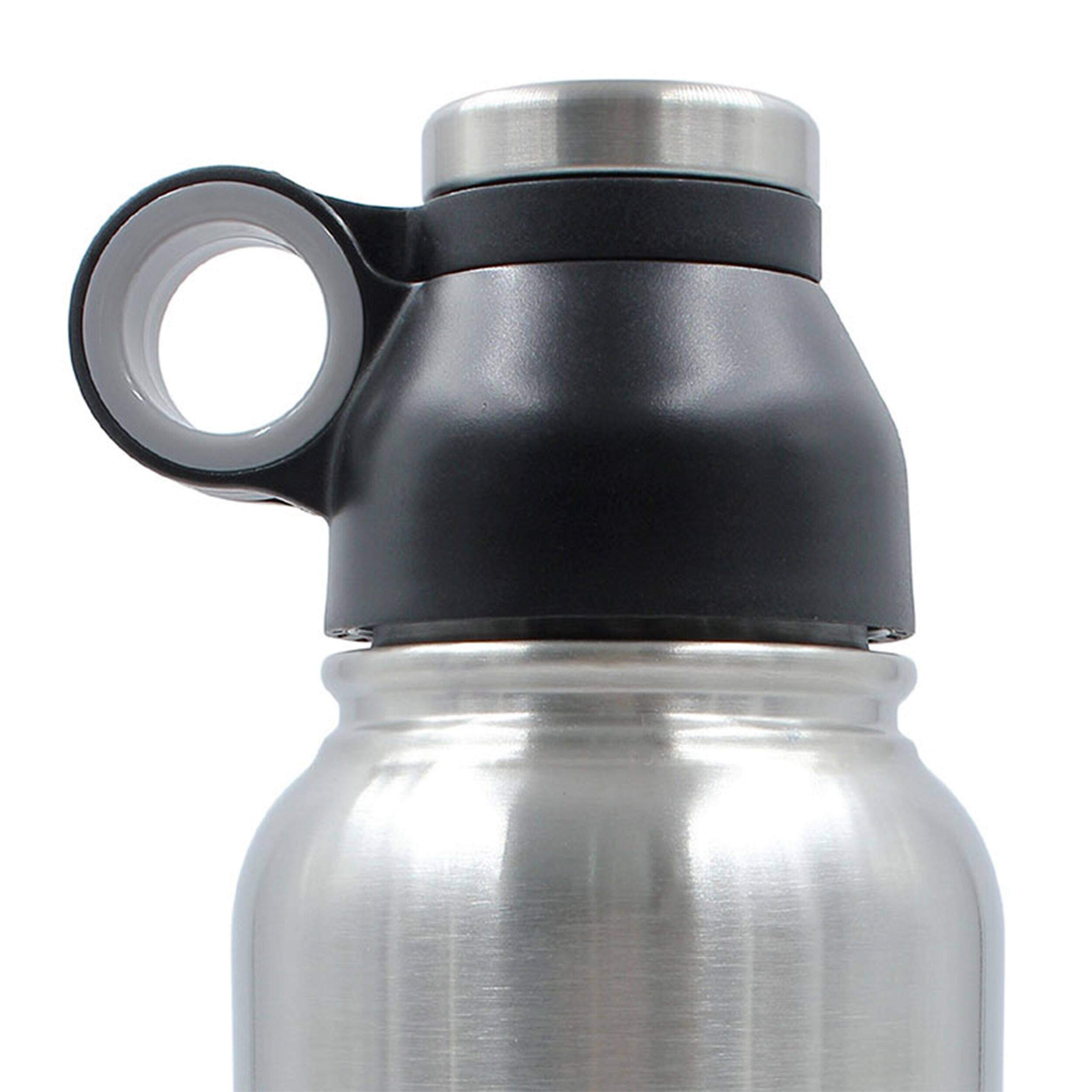 Alt View 1. Brentwood - Brentwood GeoJug 40oz Stainless Steel Vacuum Insulated Water Bottle, Black - Black.