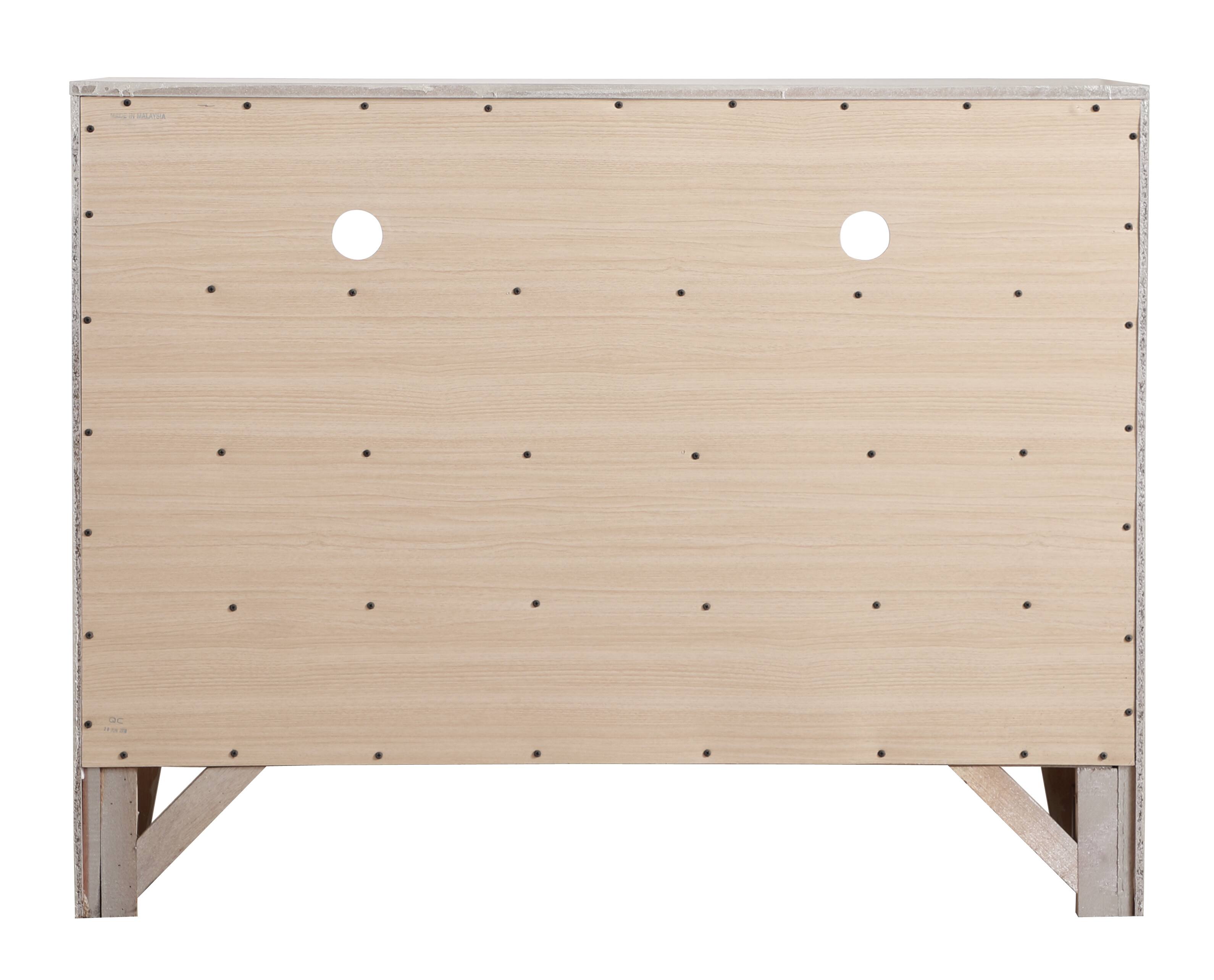 Alt View 1. Spaco - Spaco Media Chest TV Stand, Modern Resin Drawers and Wood Veneer, for Bedroom Living Room Storage - Champagne.