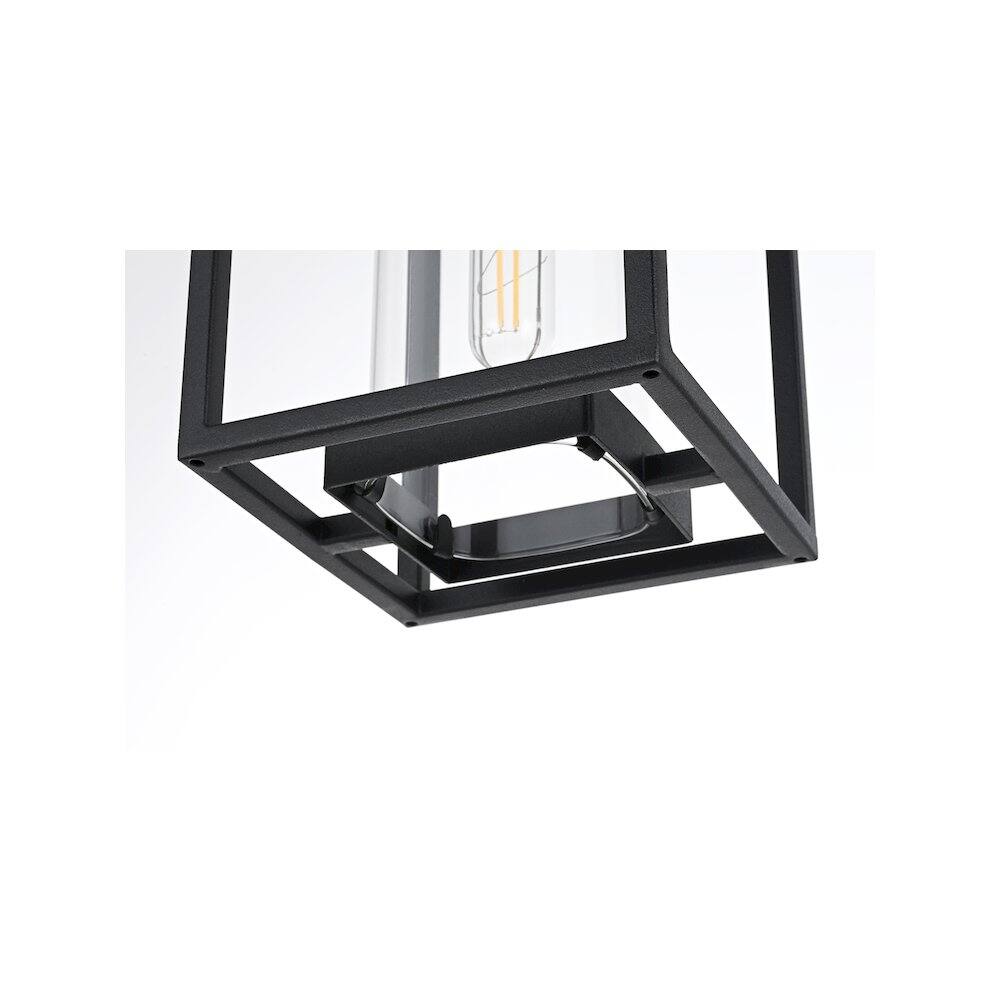 Alt View 1. Elegant Lighting - Memphis 7 inch Outdoor Pendant in Black - Black.