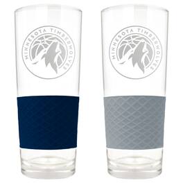 Great American Products - Minnesota Timberwolves 22oz. Logo Score Pint Glass Two-Piece Set - Multicolor