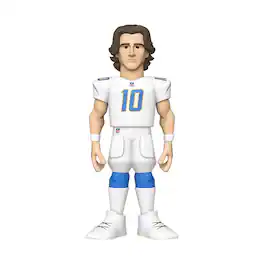 LA Chargers NFL Funko Gold 5 Inch Vinyl Figure | Justin Herbert CHASE