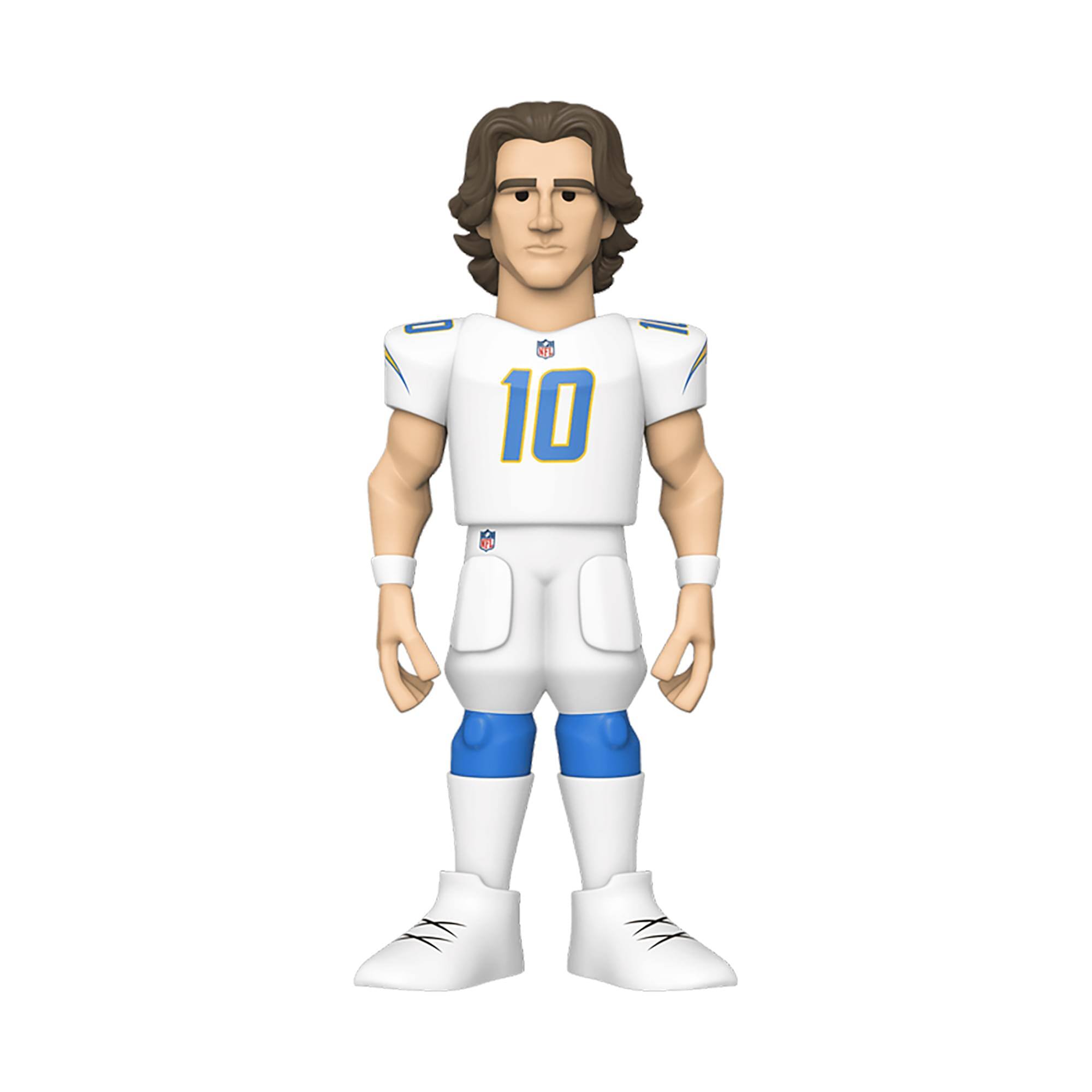 Front. Funko - LA Chargers NFL Funko Gold 5 Inch Vinyl Figure | Justin Herbert CHASE.
