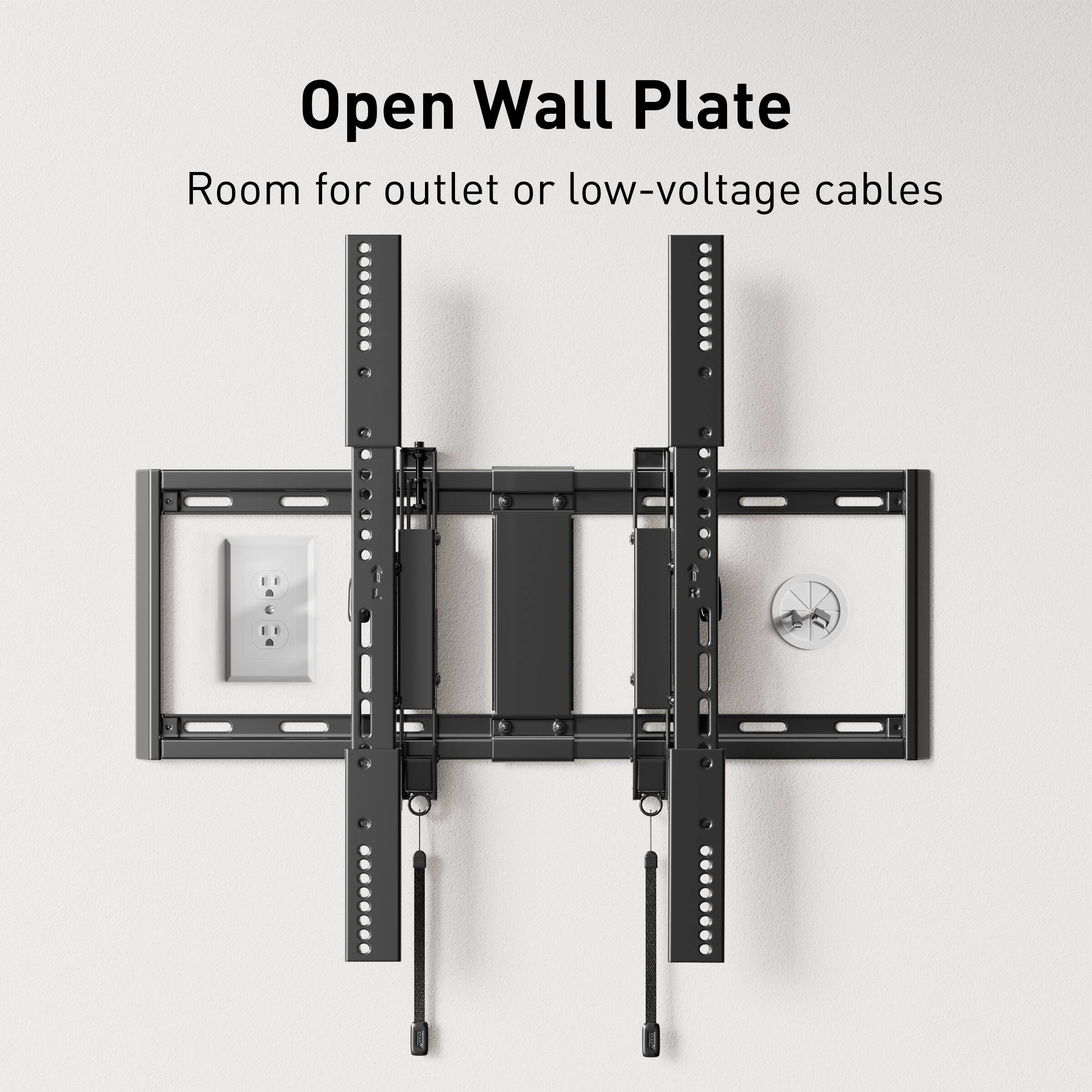 Open Wall Plate  
Room for outlet or low-voltage cables