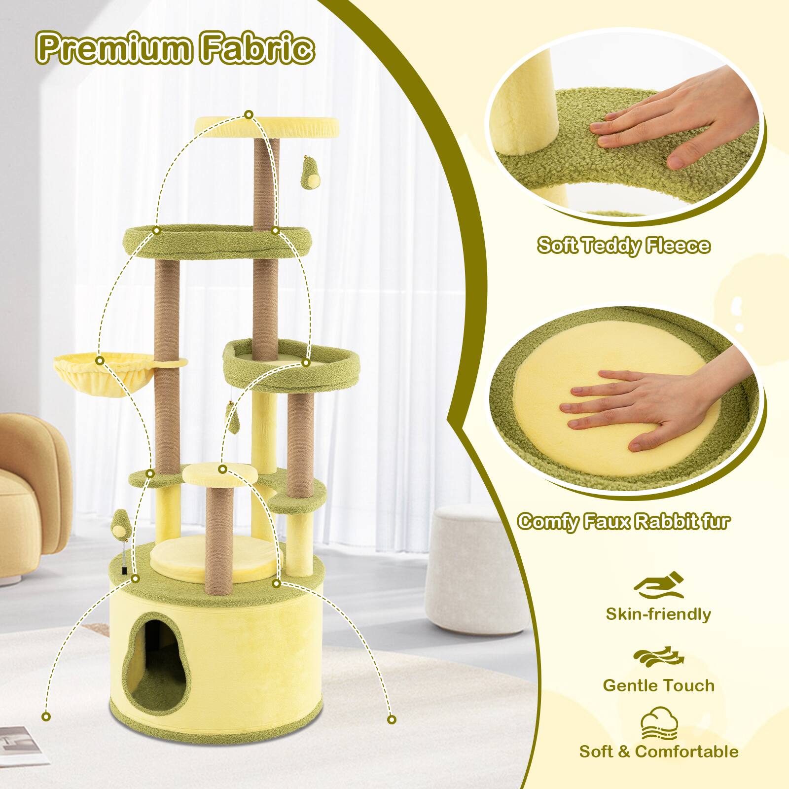 Premium Fabric

Soft Teddy Fleece

Comfy Faux Rabbit fur

Skin-friendly

Gentle Touch

Soft & Comfortable