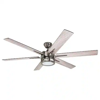Front. Honeywell - Honeywell Kaliza Ceiling Fan, Quiet Motor and Remote Control, 56", Matte Nickel - Brushed Nickel.