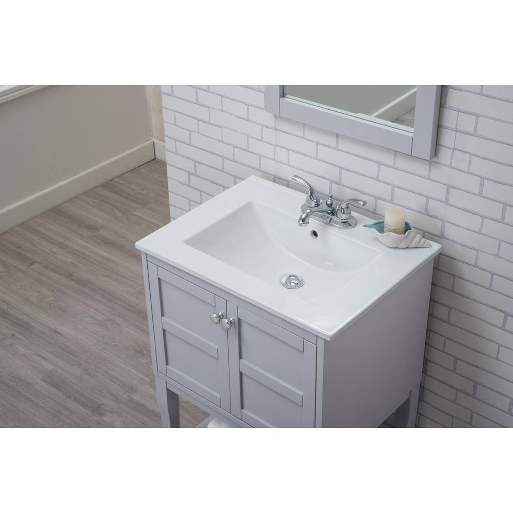 Alt View 4. Elegant Kitchen and Bath - 2 Doors Cabinet 24 In. X 18 In. X 34 In. In Grey - Grey.