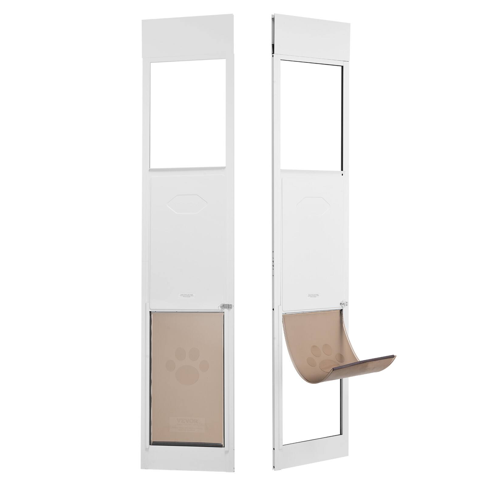 Alt View 5. VEVOR - Dog Door for Sliding Glass Door, 75 7/8"-80 11/16" Adjustable Height Doggy Door for Sliding Doors.