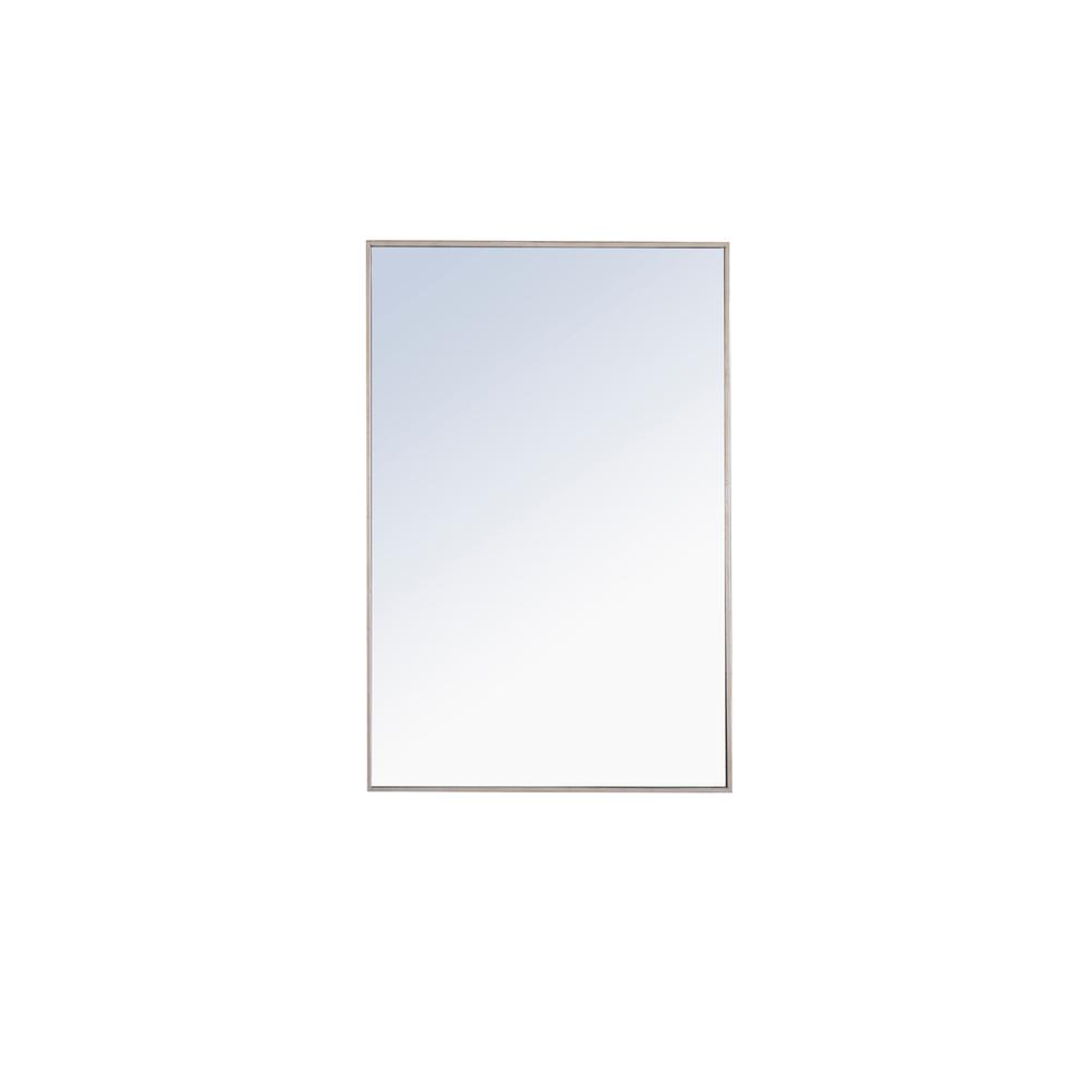 Alt View 10. Elegant Decor - Metal frame Rectangle Mirror 28 inch Silver - Silver.