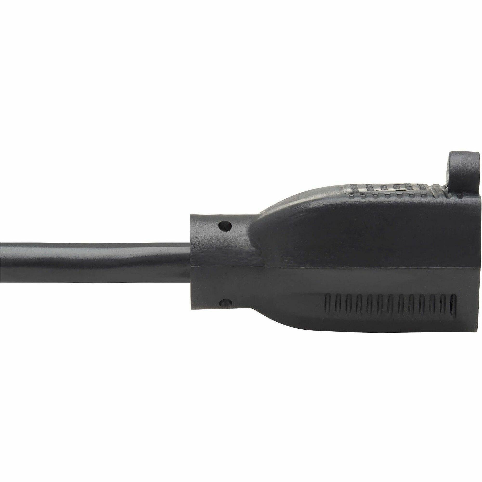 Alt View 2. Tripp Lite - Eaton Tripp Lite Series Power Extension Cord, Right-Angle NEMA 5-15P to NEMA 5-15R - Heavy-Duty, 15A, 120V, 14 AWG, 10 - Black.
