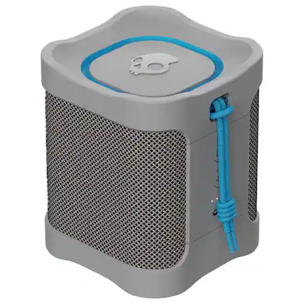 Front. Skullcandy - Skullcandy TRAINMINIGRY Terrain Mini Wireless Bluetooth Speaker - Light Grey - Black.