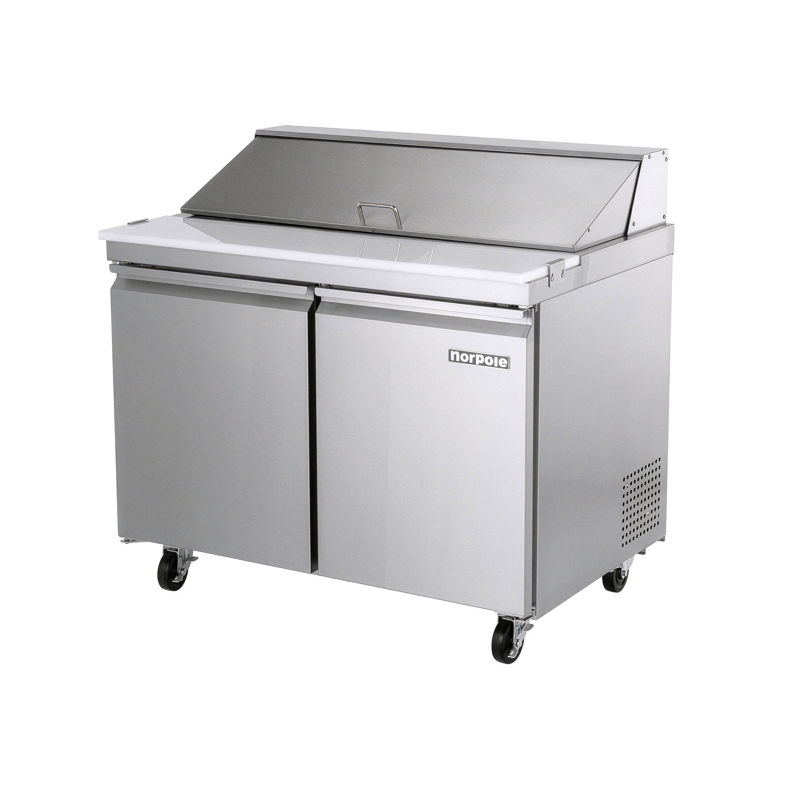 Alt View 2. Magic Chef - Commercial 9.5 cu. ft. Sandwich/Salad Prep Table Refrigerator in Stainless Steel - Stainless Steel.