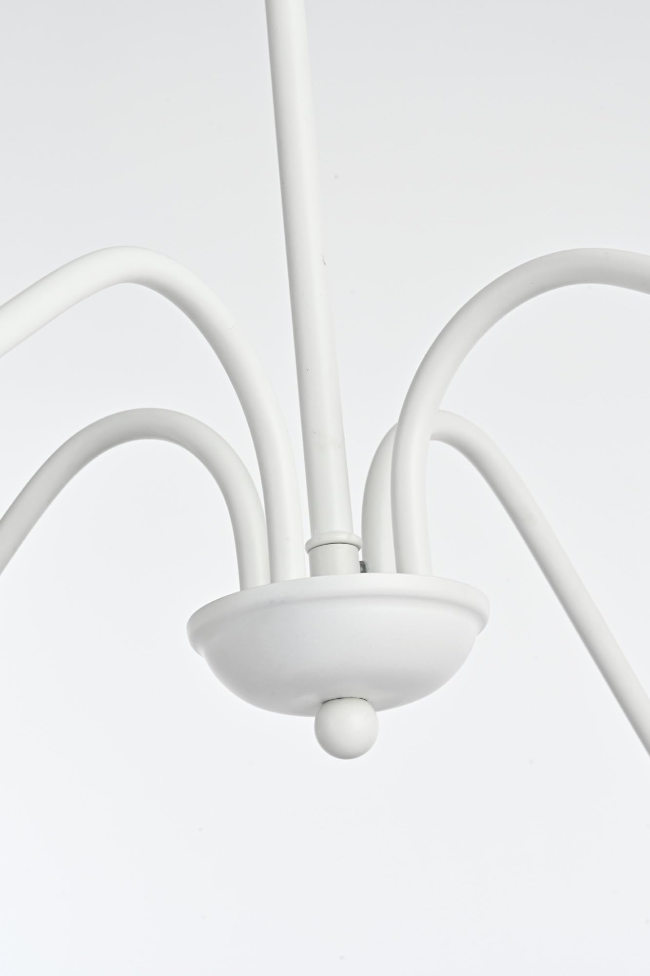 Back. Living District - Rohan 30 inch chandelier in White - White.