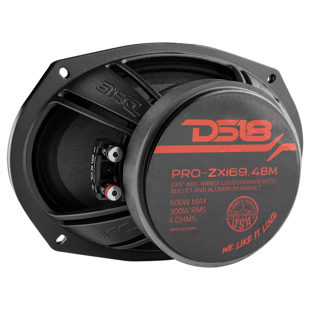 D518 D518 956 BULLET 6X9" PRO-ZXi69.4BM MID-RANGE AND ALUMINUM LOUDSPEAKER BASKET WITH 600W MAX G 300W RMS DESIGNED ENGINEERED 4 OHMS USA LOUD MADE IN CHINA DRF LIKE WE