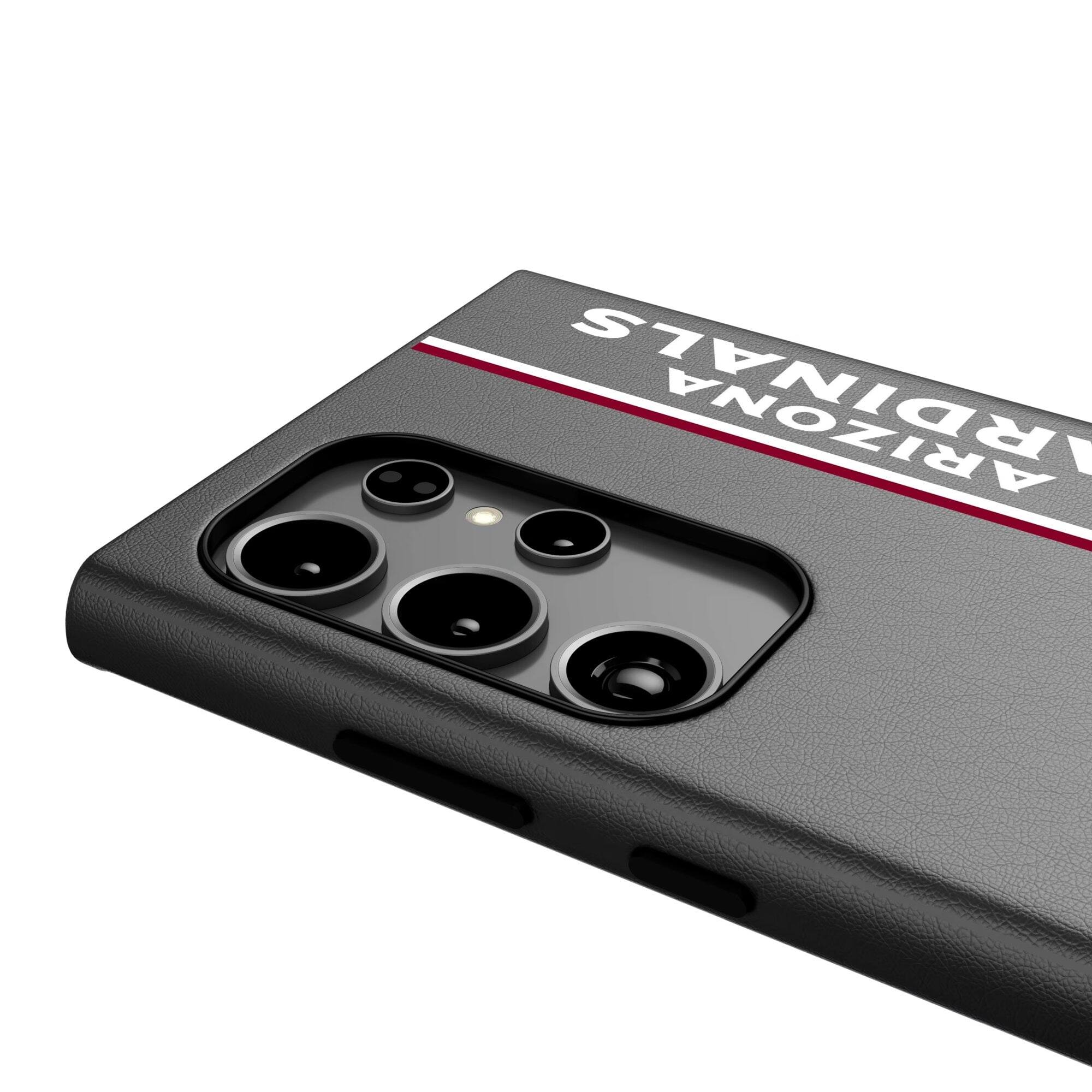 Alt View 2. Keyscaper - Arizona Cardinals Galaxy Magnetic Bump Case - S25 Ultra - Black.