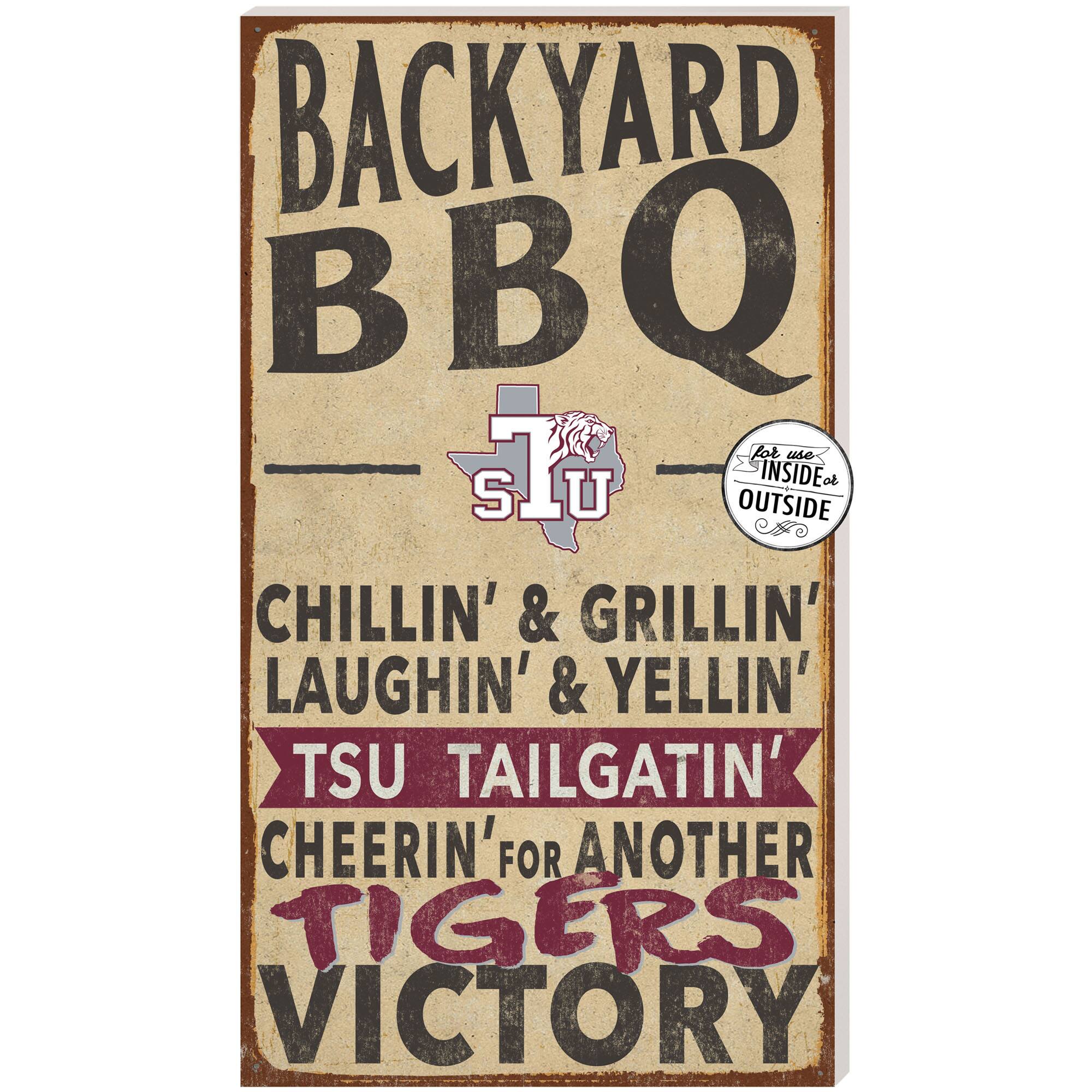 Texas Southern Tigers 11'' x 20'' Indoor/Outdoor BBQ Sign