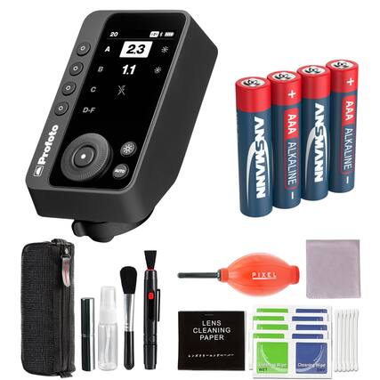 20 e TP O A 2.3 O O O D-F Profoto 1.1 * AUTO ANSMANN + AAA ALKALINE I ANSMANN + AAA ALKALINE PIXEL LENS CLEANING PAPER Cleamins Wipe WET Cleaning Wipe