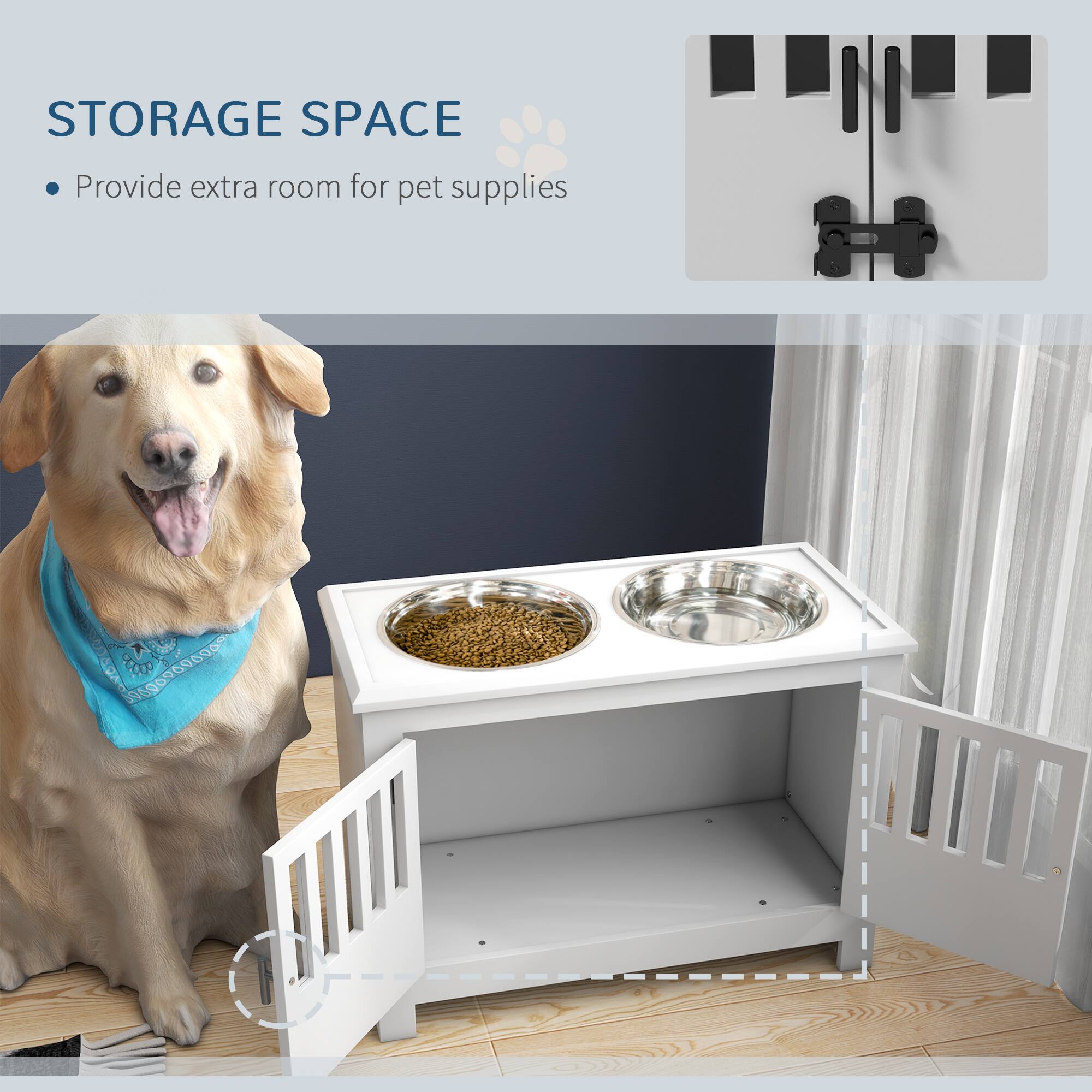 STORAGE SPACE  
• Provide extra room for pet supplies